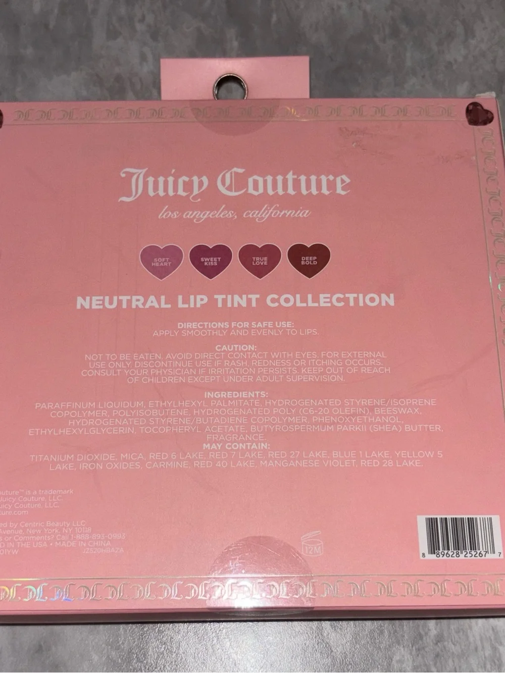 Juicy Couture Neutral Lip Tint Collection - Pink & Red Shades